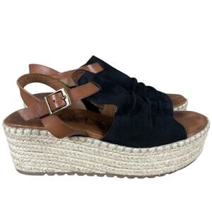 Musse & Cloud Sandals Womens EU 39 8-8.5 Picia Suede Espadrille Platform Wedges